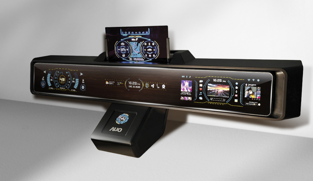 aoa体育Micro LED沉浸式车舱显示方案结合 可卷式、可伸缩的Micro LED应用并可呈现不同的质感纹路，展现人性化设计