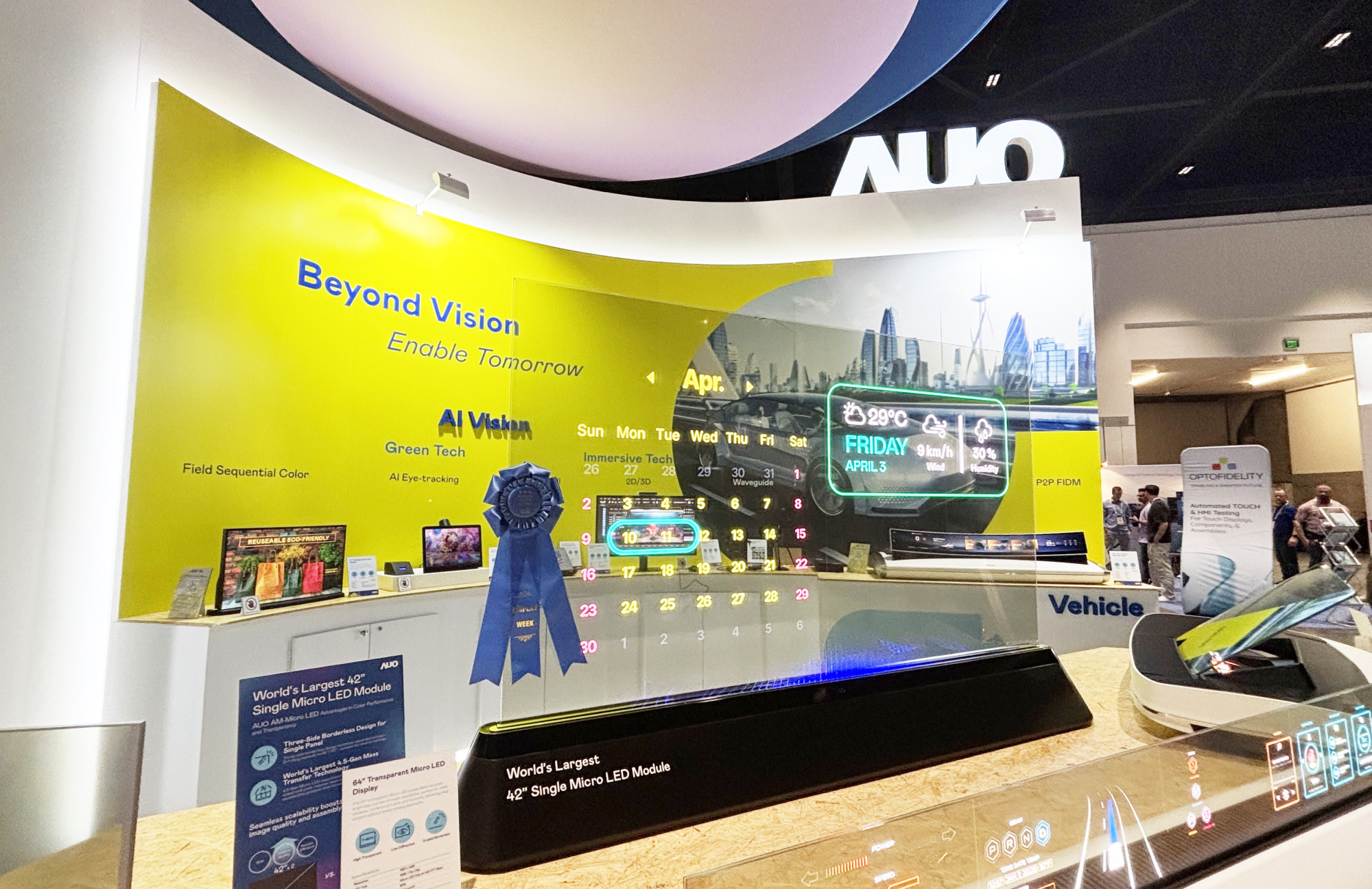 The AOA &ldquo;64-inch transparent Micro LED display,&rdquo; has won the &ldquo;Best Micro LED Technology&rdquo; award. The display features high transparency, 1,000 nits of brightness, and supports seamless tiling for flexible expansion across various applications. It showcases the boundless potential of Micro LED technology to transform display experiences across time, space, and industries.