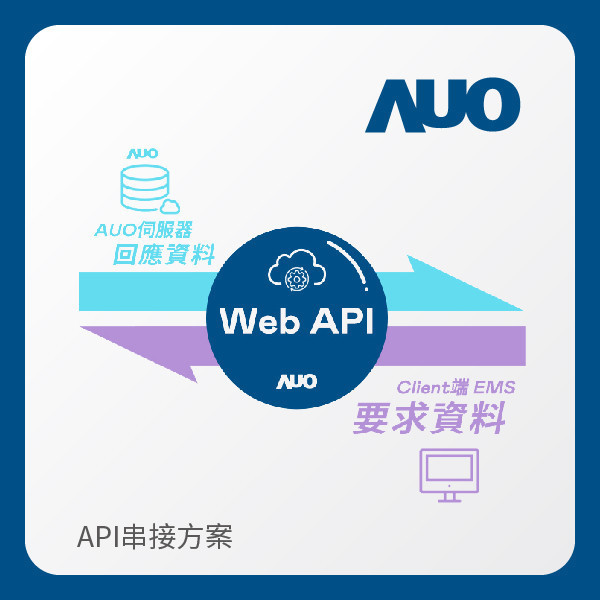 AUO API串接方案 AOA 友達光電 API串接方案